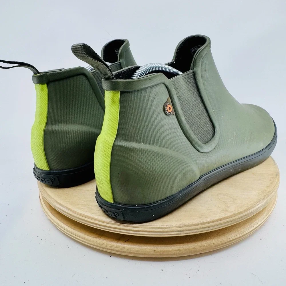 BOGS Kicker Rain Chelsea Boots Womens 10 Olive Green Waterproof Ankle Shoes